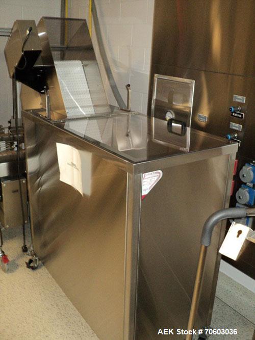 Used Cremer Electronic Tablet / Capsule Bottle Filling Line. Consisting of:  (1) used Palace Packaging unscrambler, model D-36-SPB, currently set up for 60 ml, 120 ml and 180 ml square shapped bottle...