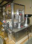 Used Kalish Swiftpack Monocount Tablet/Capsule Filling Line, approximately 60 bottles per minute, consisting of: (1) Kalish 24’’ diameter accumulating table, model 7546, stainless steel construction,...