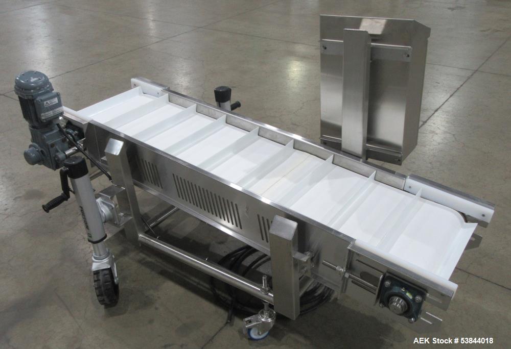 AGI 18.5" Wide Mobile Inclined Conveyor – Stainless Steel Frame