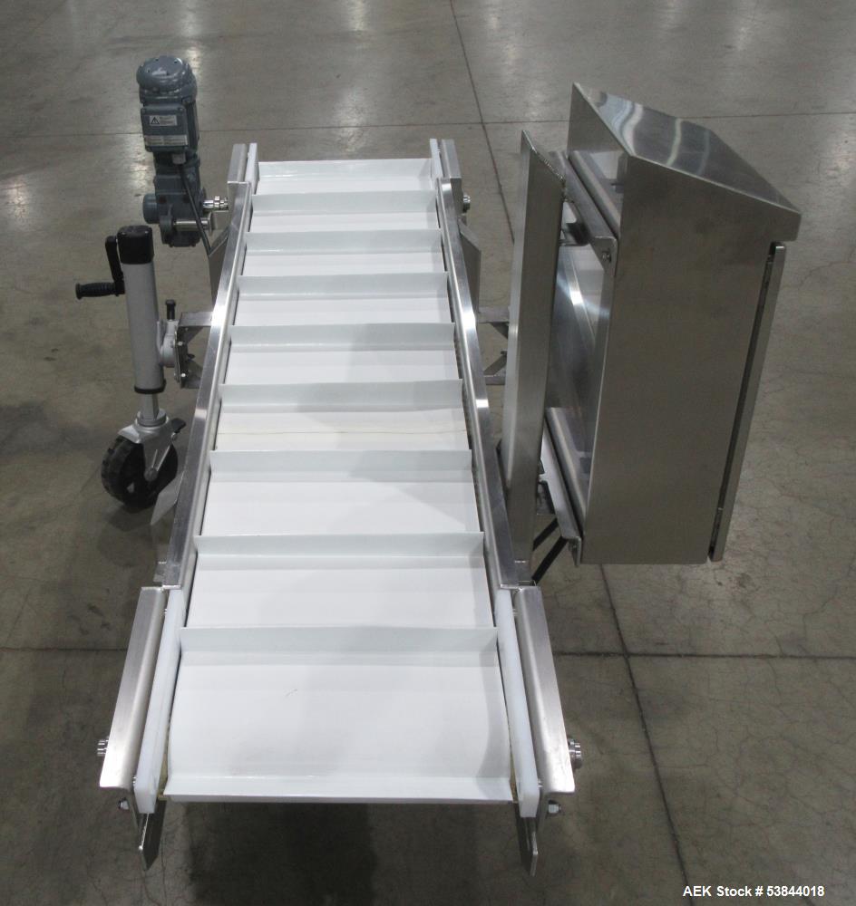 AGI 18.5" Wide Mobile Inclined Conveyor – Stainless Steel Frame