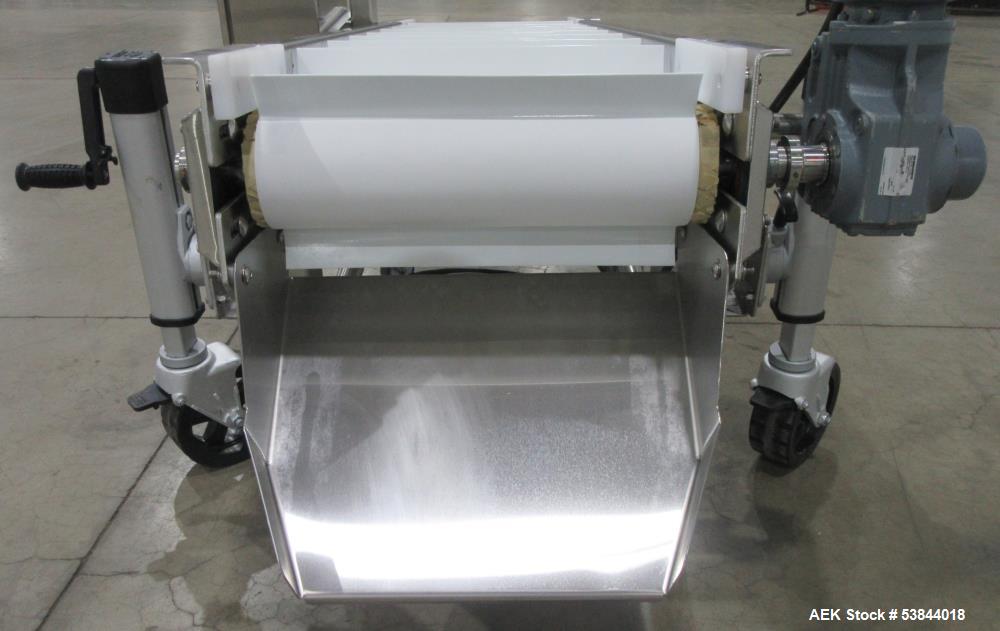 AGI 18.5" Wide Mobile Inclined Conveyor – Stainless Steel Frame