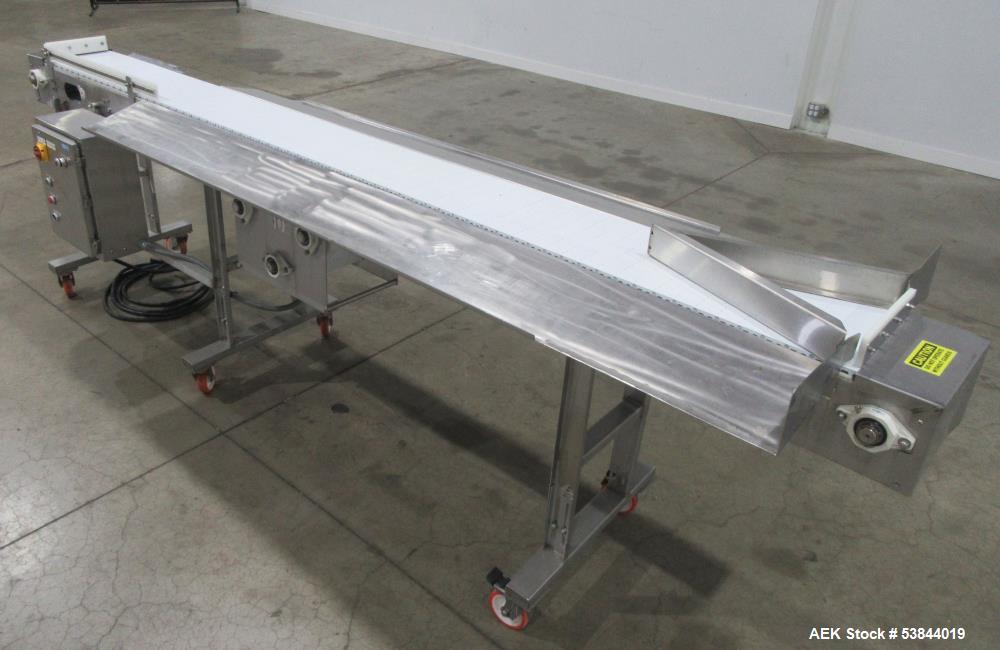 Used Mobile Conveyor System – 12" Wide x 143" Long, Stainless Steel Frame