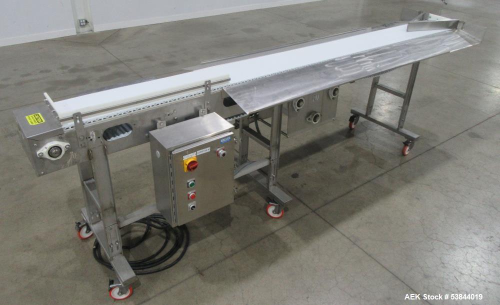 Used Mobile Conveyor System – 12" Wide x 143" Long, Stainless Steel Frame