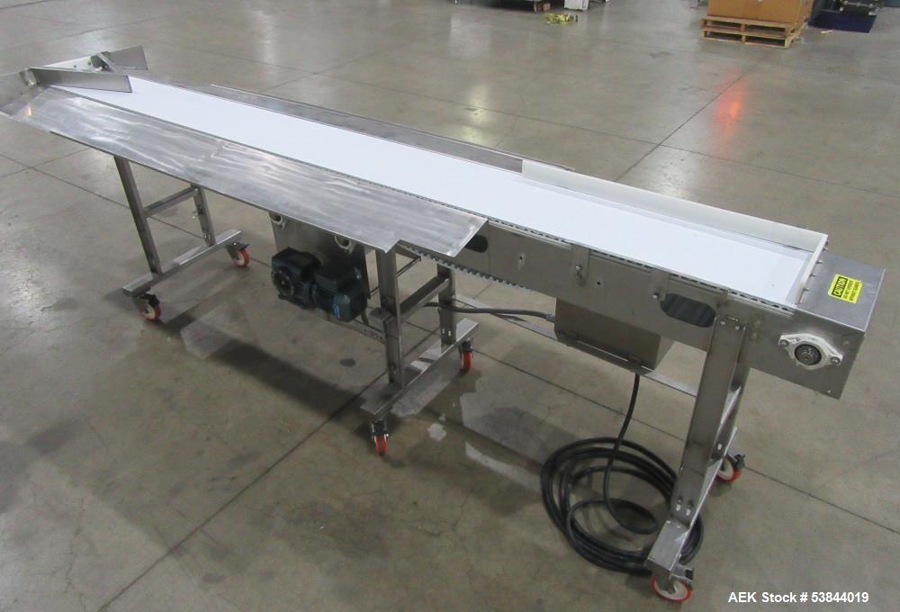 Used Mobile Conveyor System – 12" Wide x 143" Long, Stainless Steel Frame