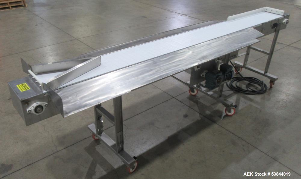 Used Mobile Conveyor System – 12" Wide x 143" Long, Stainless Steel Frame