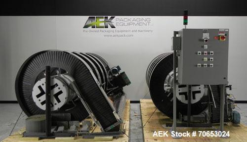 Used Ryson Models 1200-300-A1-4 & 1200-300-D1-3 Spiral Conveyor System. Has SEW Eurodrive variable frequency drive. Has Allen Bradley MicroLogix 1200 PLC and Power Flex 4 drive controls. Last used in...