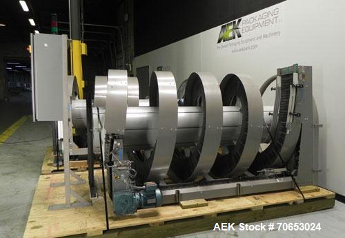Used Ryson Models 1200-300-A1-4 & 1200-300-D1-3 Spiral Conveyor System. Has SEW Eurodrive variable frequency drive. Has Allen Bradley MicroLogix 1200 PLC and Power Flex 4 drive controls. Last used in...