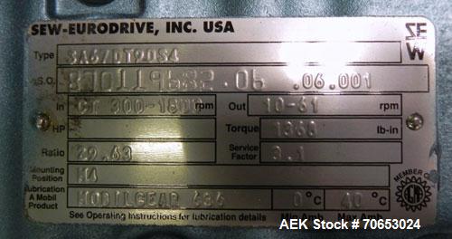 Used Ryson Models 1200-300-A1-4 & 1200-300-D1-3 Spiral Conveyor System. Has SEW Eurodrive variable frequency drive. Has Allen Bradley MicroLogix 1200 PLC and Power Flex 4 drive controls. Last used in...