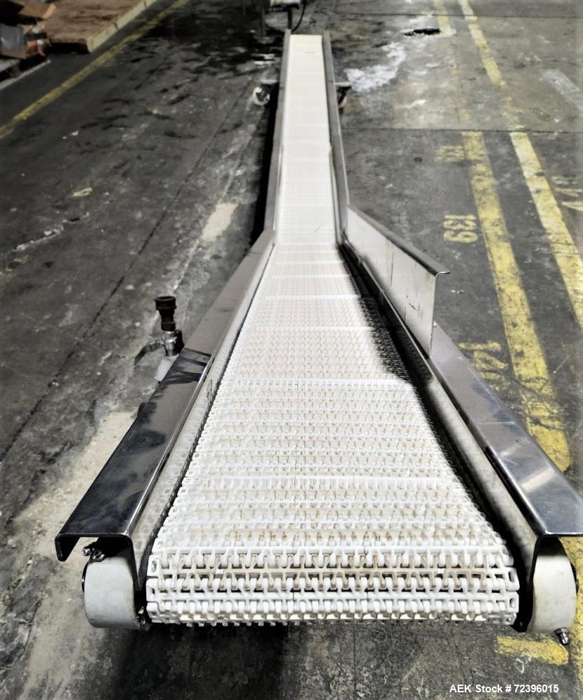 Used-10 Inch Wide X 201 Inches Long Incline Intralox Belt Conveyor