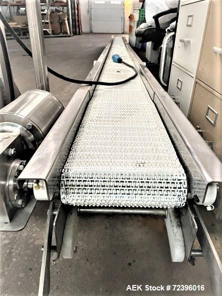 Used 10 Inch Wide X 281 Inches Long Incline Stainless Steel Belt Conveyor