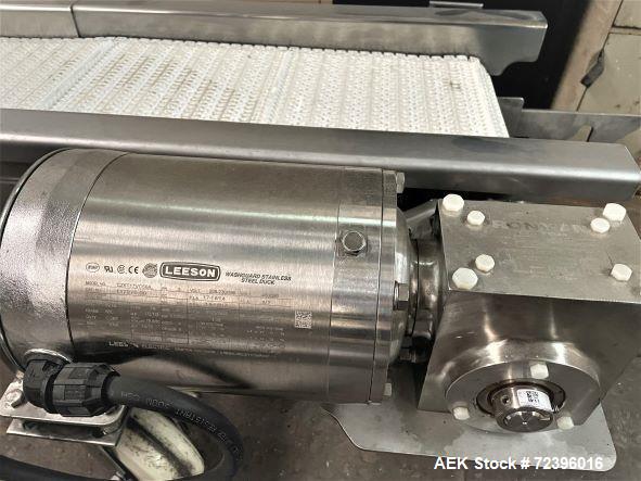 Used 10 Inch Wide X 281 Inches Long Incline Stainless Steel Belt Conveyor
