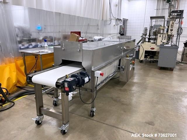Used Stainless Steel Cooling Chamber Conveyor – 12' Enclosed Cooling Tunnel with PVC Belt & ABB VFD Drive