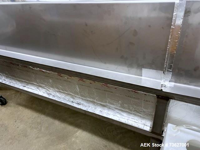 Used Stainless Steel Cooling Chamber Conveyor – 12' Enclosed Cooling Tunnel with PVC Belt & ABB VFD Drive