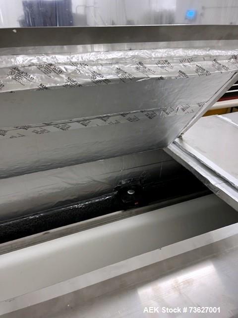 Used Stainless Steel Cooling Chamber Conveyor – 12' Enclosed Cooling Tunnel with PVC Belt & ABB VFD Drive