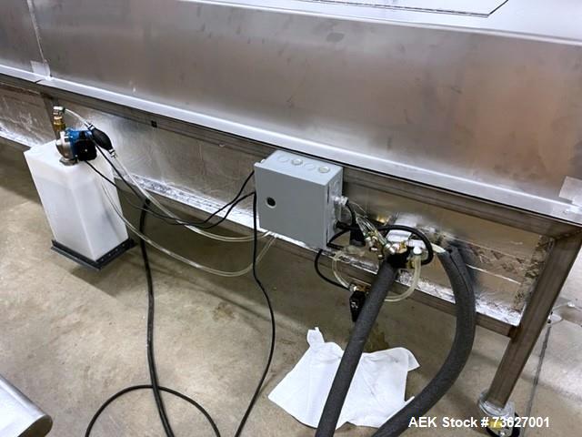 Used Stainless Steel Cooling Chamber Conveyor – 12' Enclosed Cooling Tunnel with PVC Belt & ABB VFD Drive