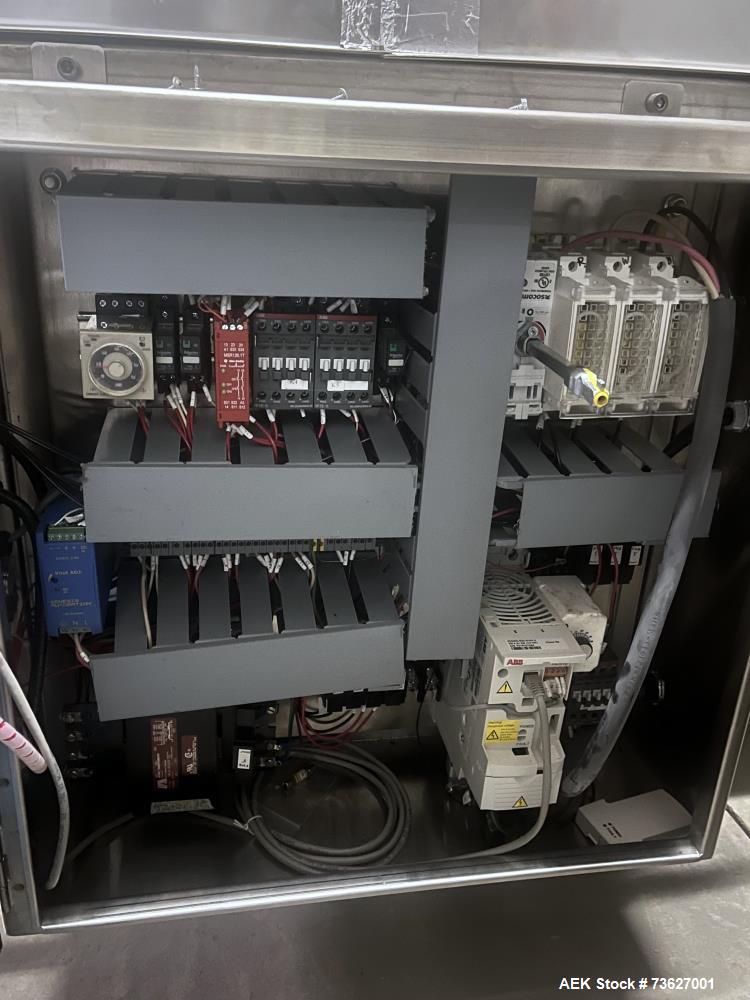 Used Stainless Steel Cooling Chamber Conveyor – 12' Enclosed Cooling Tunnel with PVC Belt & ABB VFD Drive