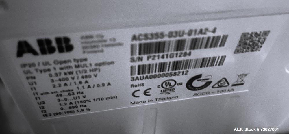 Used Stainless Steel Cooling Chamber Conveyor – 12' Enclosed Cooling Tunnel with PVC Belt & ABB VFD Drive