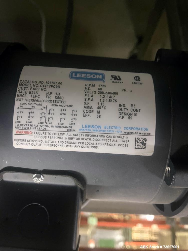 Used Stainless Steel Cooling Chamber Conveyor – 12' Enclosed Cooling Tunnel with PVC Belt & ABB VFD Drive