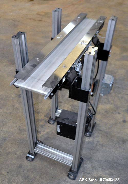 Used Dorner Belt Conveyor. Approximate 6" wide x 35" long belt. Has motor, and controller. Mounted on an aluminum frame. SELLING PRICE, AS IS, WHERE IS, SANFORD, NC.