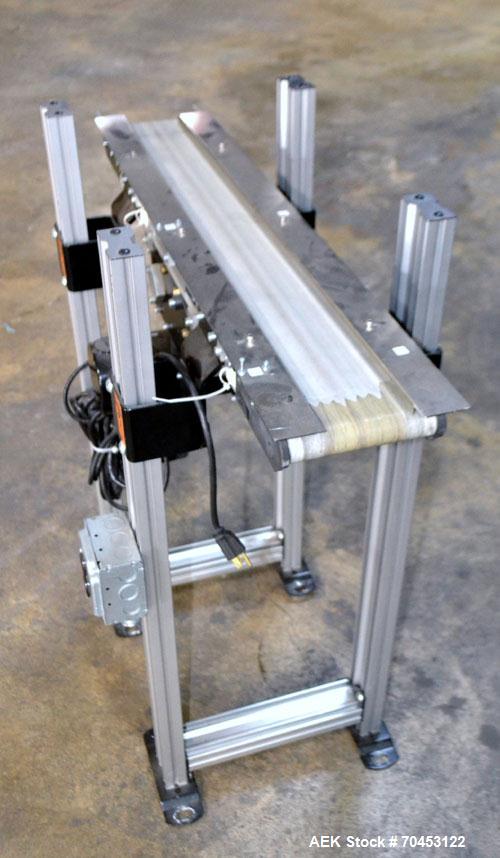 Used Dorner Belt Conveyor. Approximate 6" wide x 35" long belt. Has motor, and controller. Mounted on an aluminum frame. SELLING PRICE, AS IS, WHERE IS, SANFORD, NC.