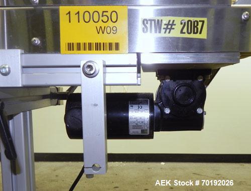 Used Dorner Portable Conveyor with Eagle belting. Unit is 5' long x 8" wide and has (6) Eagle belts. Driven by a 1/8 hp, 130 volt DC gear motor with ac-dc speed controller. Machine footprint 62" long...