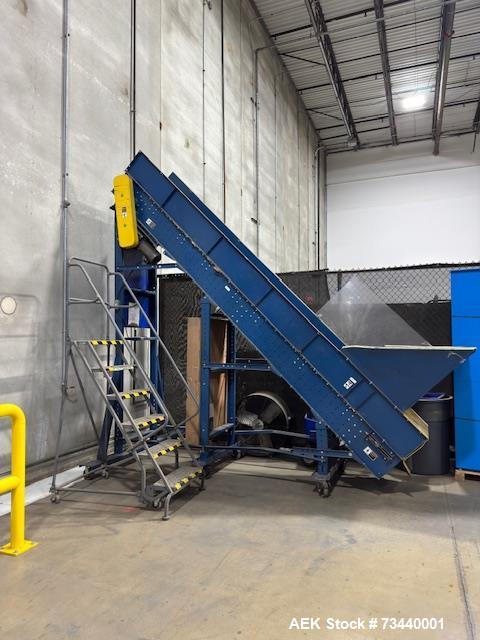 Used Inclined Belt Conveyor – 26” Wide Belt | 126” Discharge Height | 153” Overall Length | Mild Steel Frame