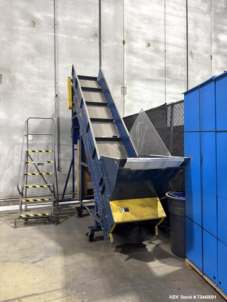 Used Inclined Belt Conveyor – 26” Wide Belt | 126” Discharge Height | 153” Overall Length | Mild Steel Frame