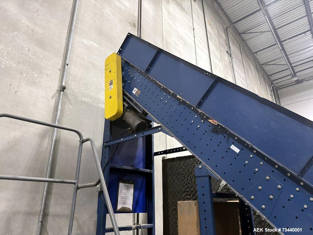 Used Inclined Belt Conveyor – 26” Wide Belt | 126” Discharge Height | 153” Overall Length | Mild Steel Frame
