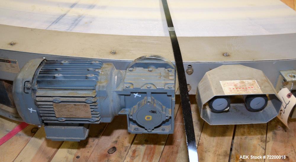Used Transver 44" W Flat Belt 90 Degree Turn Conveyor.