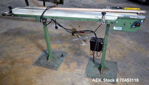 Used IT Equipment Belt Conveyor. Approximate 9" wide x 67" long belt. Has motor, and controller. Mounted on a carbon steel frame. SELLING PRICE, AS IS, WHERE IS, SANFORD, NC.