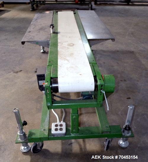 Used Belt Conveyor. Approximate 10" wide x 88" long belt. Has motor, and controller. Mounted on a carbon steel frame. SELLING PRICE, AS IS, WHERE IS, SANFORD, NC.