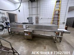 Used Stainless Steel Cooling Chamber Conveyor – 12' Enclosed Cooling Tunnel with PVC Belt & ABB VFD Drive