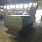 Used Stainless Steel Inclined Conveyor | Hopper Feed Elevator Conveyor System