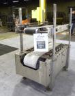 Used ABC Packaging Compression Section Powered Roller Conveyor, Model 47. Top belt 8