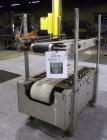 Used ABC Packaging Compression Section Powered Roller Conveyor, Model 47. Top belt 8