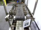 Used ABC Packaging Compression Section Powered Roller Conveyor, Model 47. Top belt 8