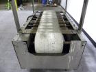 Used ABC Packaging Compression Section Powered Roller Conveyor, Model 47. Top belt 8