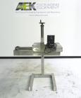 Used Garvey Model 1550 Side Belt Transfer Conveyor. Has Motor Master 20000 variable speed drive. Machine is of stainless steel construction. Has spare conveyor head. 1/3/110V.
