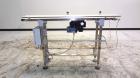 Used Garvey Dorner Model 653M Table Top Belt Conveyor. Has a VEM Motors 1370 rpm drive. Mounted on a stainless steel frame. Has a 5’ (long) x 8” (wide) belt. 3/50/230/400V.

.