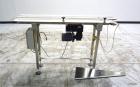 Used Garvey Dorner Model 653M Table Top Belt Conveyor. Has a VEM Motors 1370 rpm drive. Mounted on a stainless steel frame. Has a 5’ (long) x 8” (wide) belt. 3/50/230/400V.

.