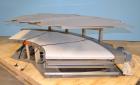Used Transver 44 in W Flat Belt 90 Degree Turn Conveyor.