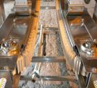 Used APS (Automated Production Systems) “S” Shaped Side Belt Bottle or Case Elevator.  (2) 3-1/2’’ tall side gripper belts, bottom horizontal section approximately 36’’ long x middle incline section ...