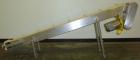 Used Inclined Belt Conveyor. 12'' wide x 92'' long rubber belt with 1'' tall cleats, spaced approximately 12'' apart. 36'' belt discharge height. Driven by a 3/4 hp, 3/60/230/460 volt, 1725 rpm gear ...