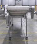 Used- Panatrol Stainless Steel Inclined Mesh Belt Conveyor.  Approximately 29-1/2” wide x 213” long plastic mesh belt. Appro...