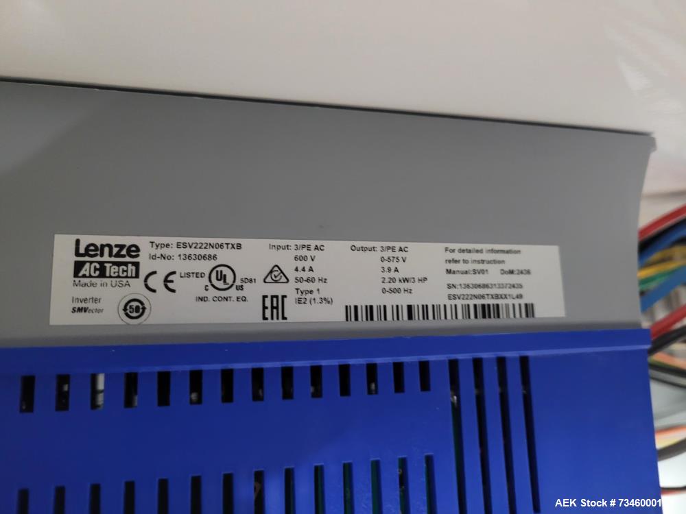 Used Ralston Inclined Cleated Belt Conveyor – 8.5" Wide Belt, Adjustable Height, 61" x 42" Hopper