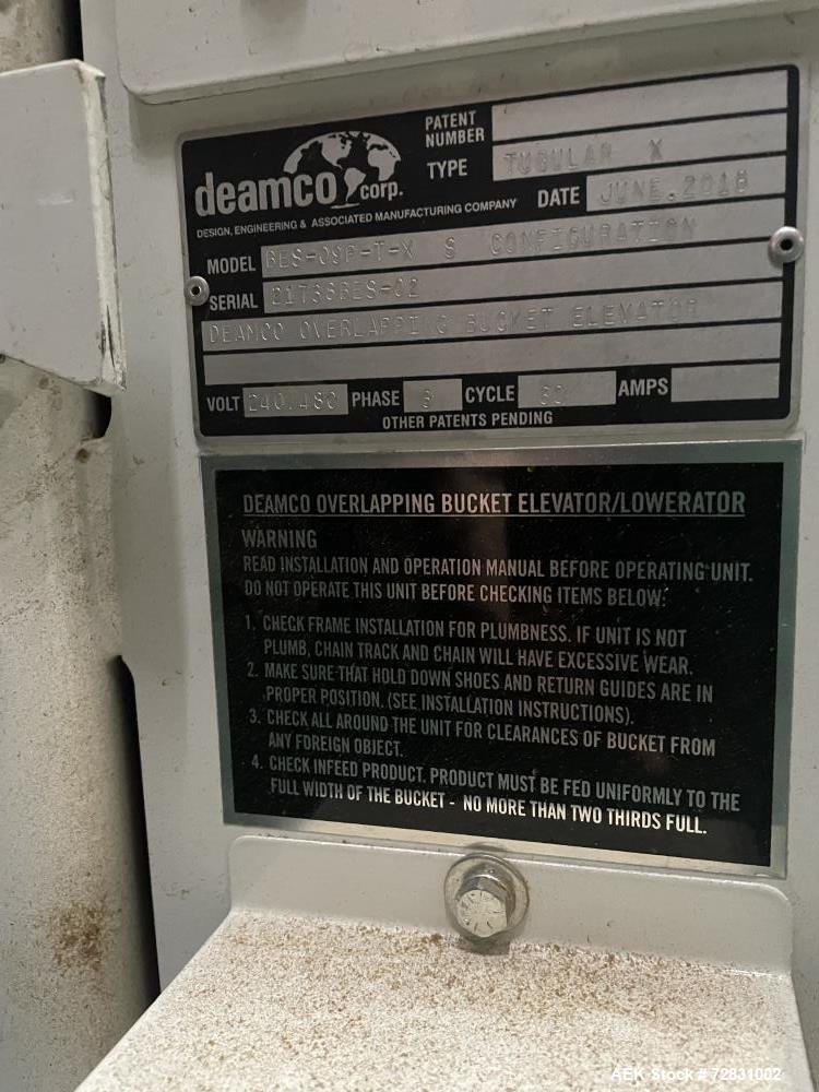 Used-Deamco Model BES-09P-T-X. S Style Bucket Elevator