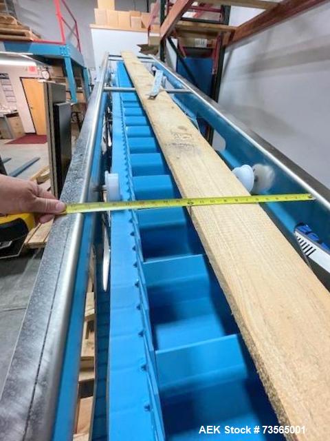 Unused Dorner Vertical Belt Conveyor | High-Speed 1000 ft/min | 18' overall height x 21" width | Pocket Conveyor System for Bulk Material Handling. 18' current configuration discharge height, 41" inf...