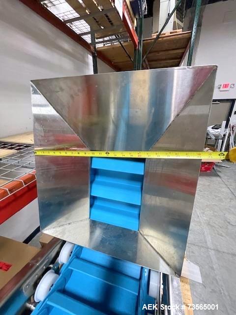 Unused Dorner Vertical Belt Conveyor | High-Speed 1000 ft/min | 18' overall height x 21" width | Pocket Conveyor System for Bulk Material Handling. 18' current configuration discharge height, 41" inf...