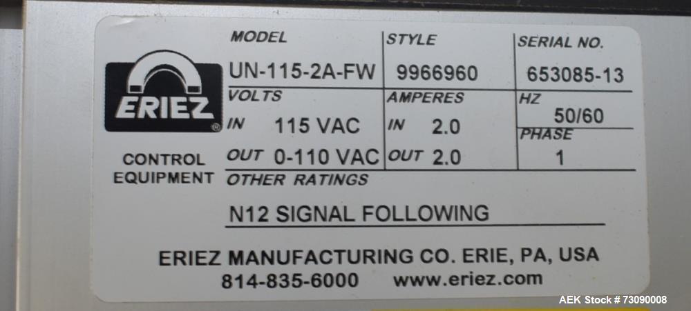 Used Eriez Model 26C Stainless Steel Z Shaped Bucket Elevator.