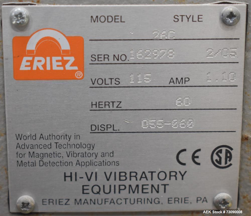 Used Eriez Model 26C Stainless Steel Z Shaped Bucket Elevator.
